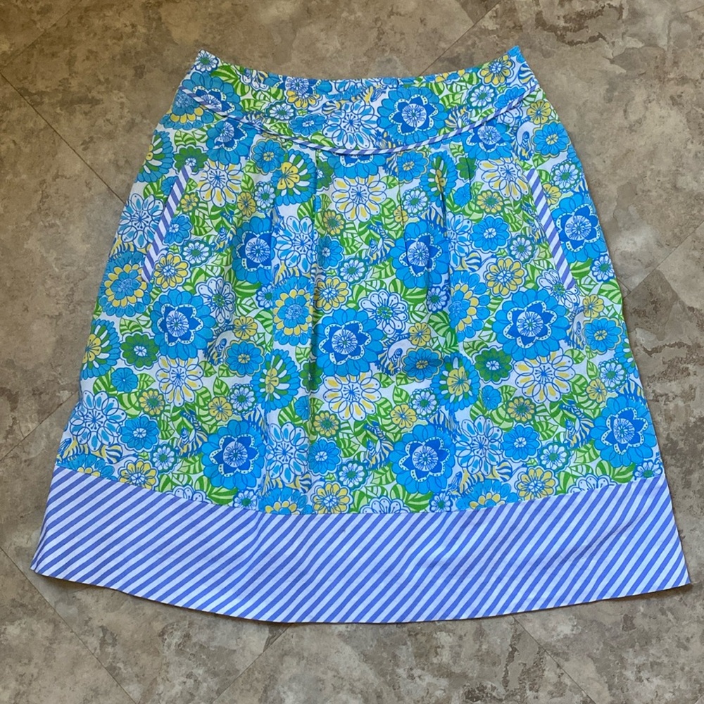 Lilly Pulitzer Fayette Zebra A line Skirt Floral 2